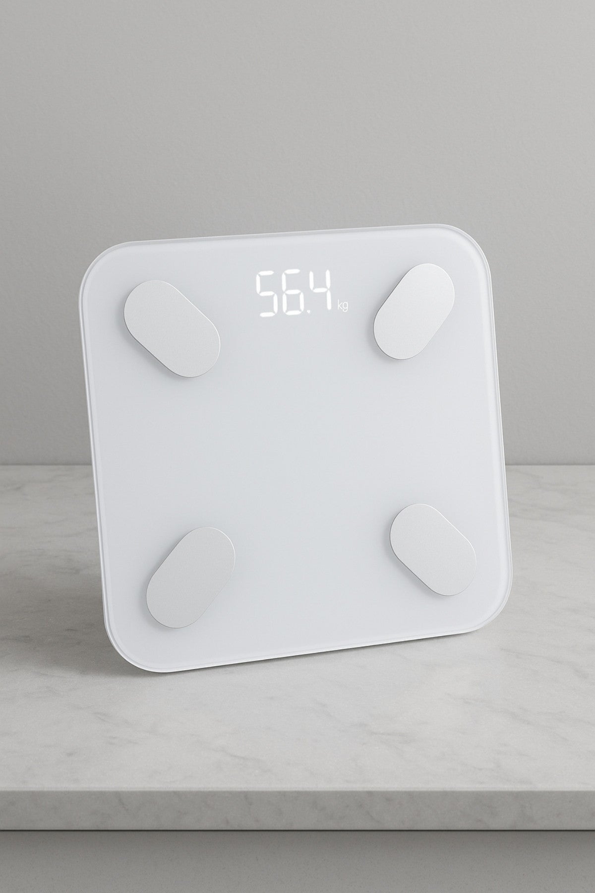 Balance connectée Bluetooth intelligente — Design blanc minimaliste