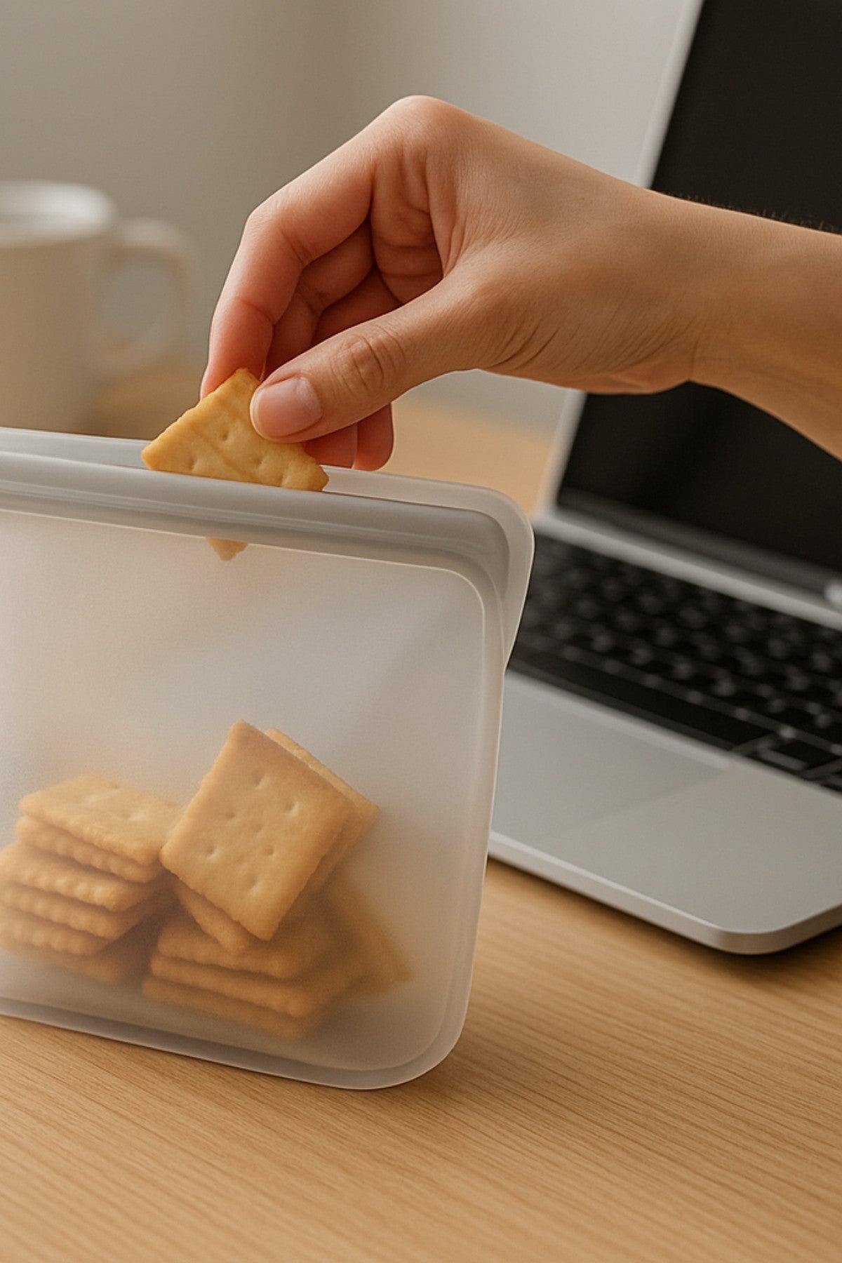 Sachet alimentaire en silicone réutilisable — Étanche, écologique & pratique
