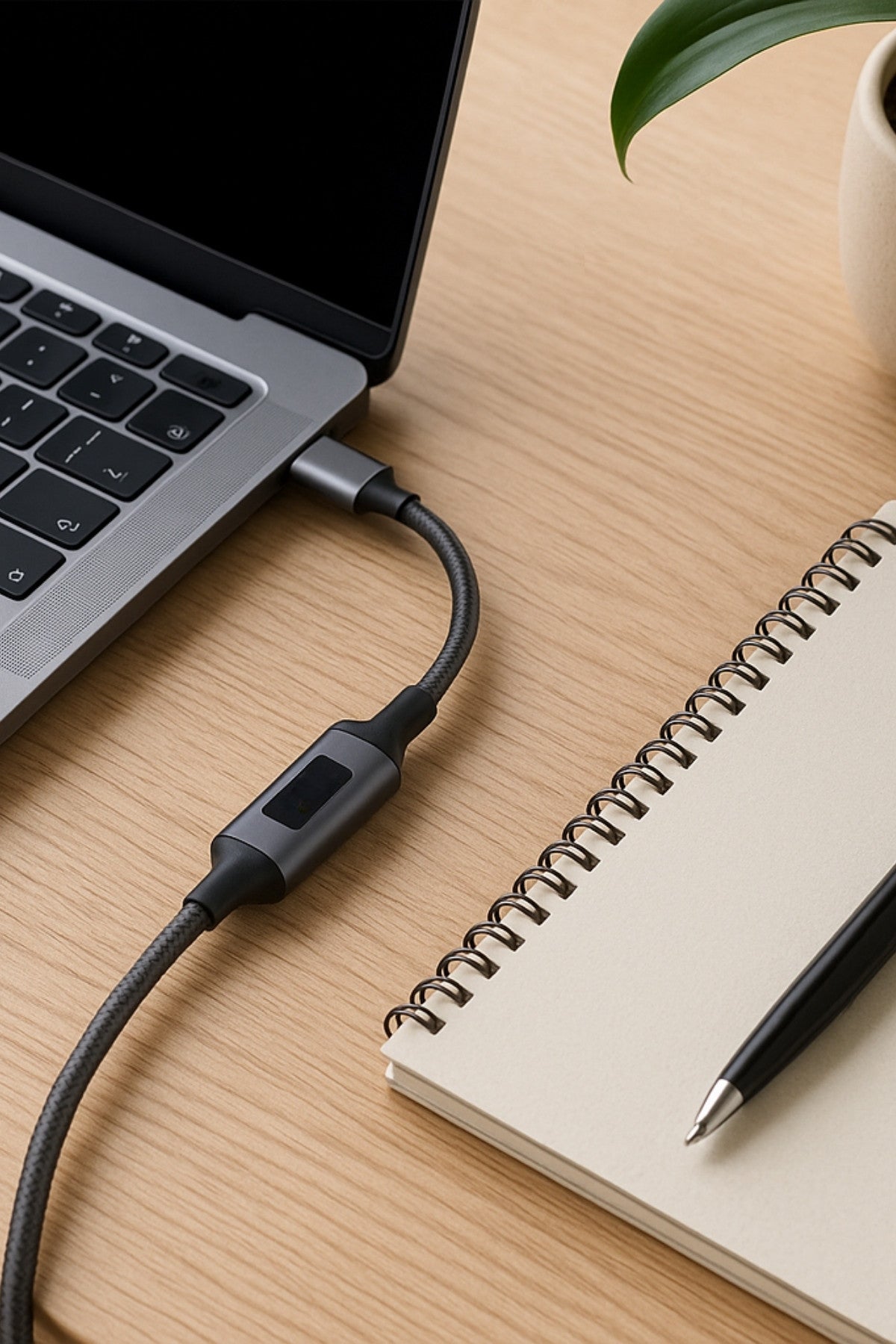 Câble USB-C avec affichage LED — Charge rapide & design intelligent