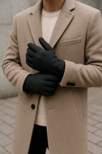 Gants hiver tactiles imperméables noir anthracite – Confort & performance premium