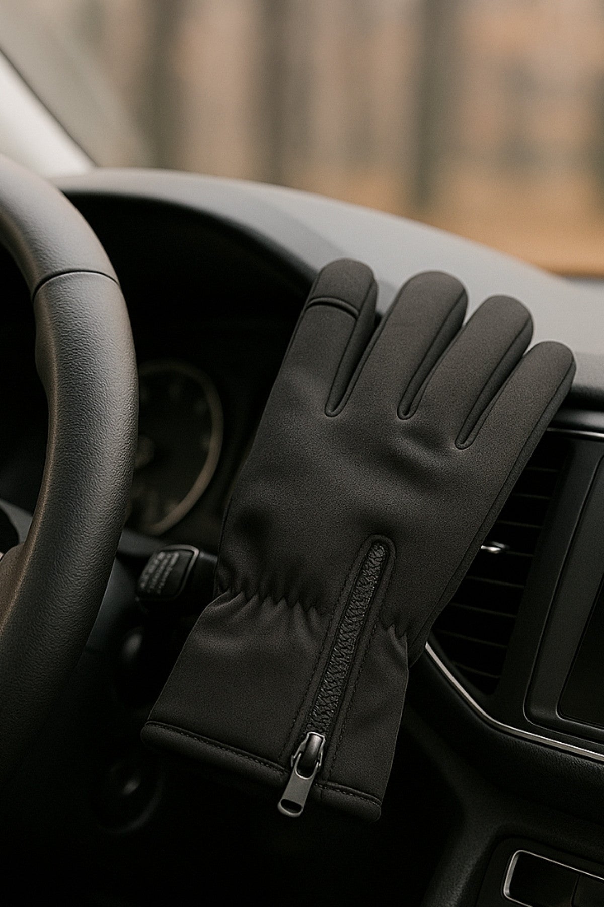 Gants hiver tactiles imperméables noir anthracite – Confort & performance premium