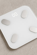 Balance connectée Bluetooth intelligente — Design blanc minimaliste